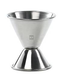 Jigger miarka barmańska srebrna polerowana 20/40ml szeroka