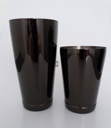 Shaker 2 częsciowy Tin Tin czarny, polerowany, stal nierdzewna