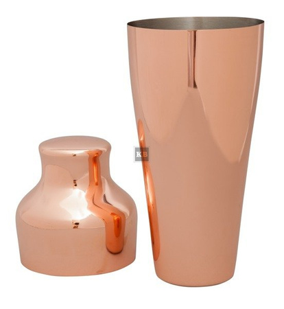 Shaker barmański 2-częsciowy Art Deco stal nierdzewna 550ml miedziany