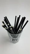 Rurki słomki papierowe czarne krótkie 6x120mm 250szt