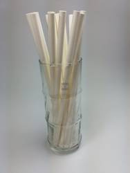 Rurki słomki papierowe białe grube 8x 21cm 250szt