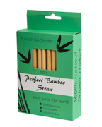 Rurki słomki z trzciny bambusowej 6-8 mm x 14cm (2 szczotki w zestawie) 50 sztuk