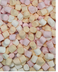 Mini pianki trzy kolorowe marshmallows biało- różowo- żółte 1kg