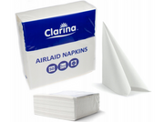 Serwetki bankietowe Airlaid 20x20 1 warstwowe 50szt białe Clarina