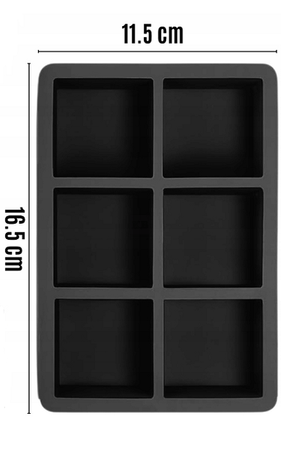 Forma silikonowa do kostek lodu 6x kości o wymiarze 5x5cm