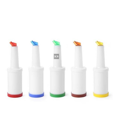 Butelka na soki dyspenser 0,8L z wymiennymi końcówkami