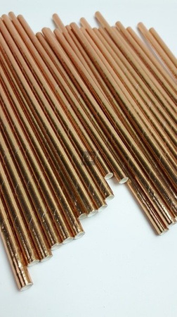 Rurki słomki papierowe złoto- różowe 20cm 250szt