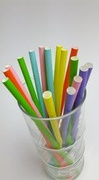 Rurki słomki papierowe 6 kolorów mix neon 20 cm 250szt