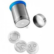 Zestaw do dekoracji kawy - 3 szablony + sitko