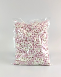 Mini pianki marshmallows biało- różowe 1kg