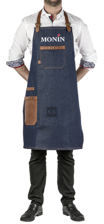 Fartuch Baristy dżins z logo MONIN