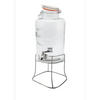 Słój szklany na lemoniady 8L z metalowym  kranikiem i podstawką