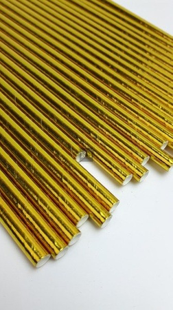 Rurki słomki papierowe złote 20cm 250szt