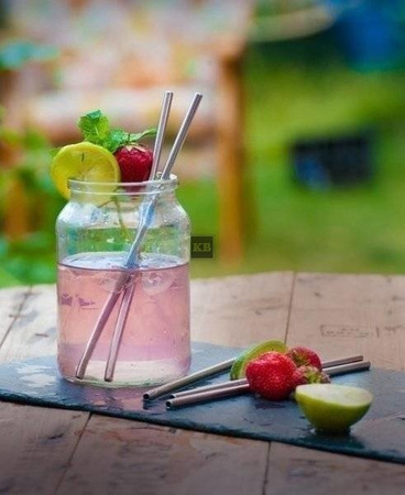 Rurka słomka stalowa prosta