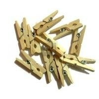 Spinacze drewniane dekoracyjne mini 35mm 100szt