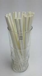 Rurki słomki papierowe białe 6mmx20cm 250szt