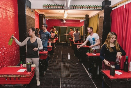 Mata podłogowa czarna, gumowana, 90cm x 90cm x 1,2cm