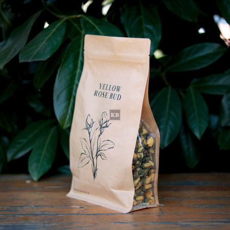 Suszony pączek kwiatu róży perskiej żółty 100g