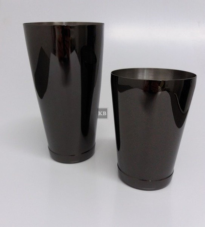 Shaker 2 częsciowy Tin Tin czarny, polerowany, stal nierdzewna