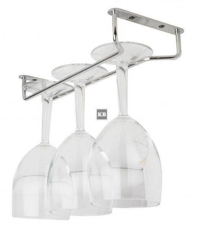 Wieszak na kieliszki 26cm srebrny