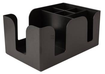 Przybornik na bar pojemnik na rurki i serwetki czarny bar caddy