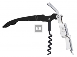 Korkociąg kelnerski otwieracz -trybuszon 2 funkcyjny czarny 12cm