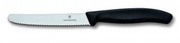 Nóż ząbkowany Victorinox czarny 11cm- zaokrąglony 