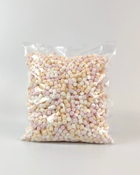Mini pianki trzy kolorowe marshmallows biało- różowo- żółte 1kg