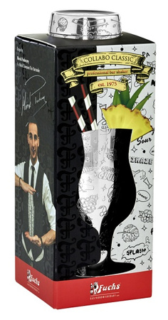 Shaker Tin Tin 2-częściowy, grawerowany, COLLABO, stal nierdzewna