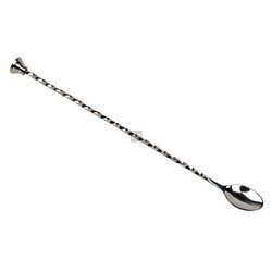 Łyżka barmańska spiralna z tłuczkiem/ muddlerem 30 cm stalowa