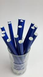 Rurki słomki papierowe niebieskie grube 23 cm 250szt