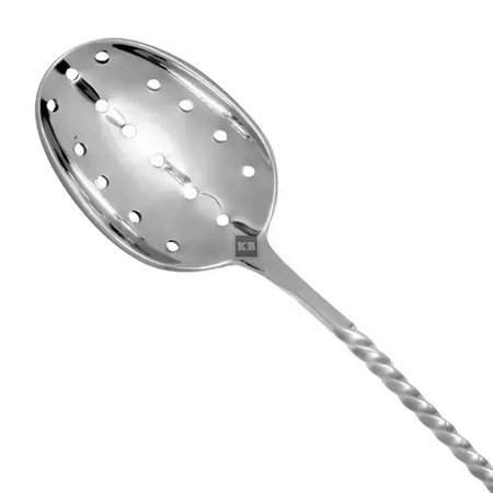 Łyżka barmańska Biloxi srebrna z ociekaczem 34,5cm