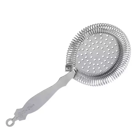 Sitko barmańskie strainer masywne stalowe pełna sprężyna polerowane