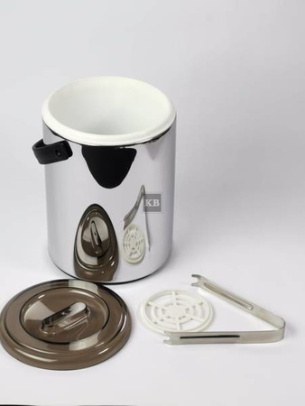 Pojemnik - wiaderko do kostek lodu ze szczypcami 2 l