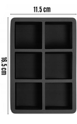 Forma silikonowa do kostek lodu 6x kości o wymiarze 5x5cm