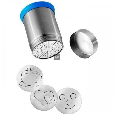 Zestaw do dekoracji kawy - 3 szablony + sitko