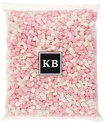 Mini pianki marshmallows biało- różowe 1kg