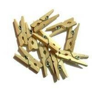 Spinacze drewniane dekoracyjne mini 35mm 100szt