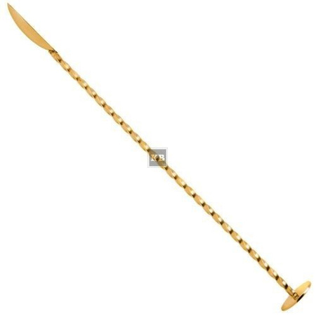 Łyżka barmańska spiralna 27cm dysk złota