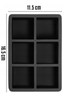 Forma silikonowa do kostek lodu 6x kości o wymiarze 5x5cm