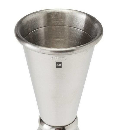 Jigger japoński- miarka barmańska srebrna polerowana 20/40ml plus 10/30ml