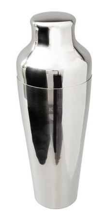 Shaker barmański 2-częsciowy Art Deco stal nierdzewna 550ml srebrny