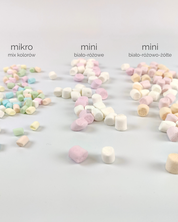 Mini pianki marshmallows biało- różowe 1kg