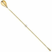 Łyżka barmańska spiralna złota długość 30cm