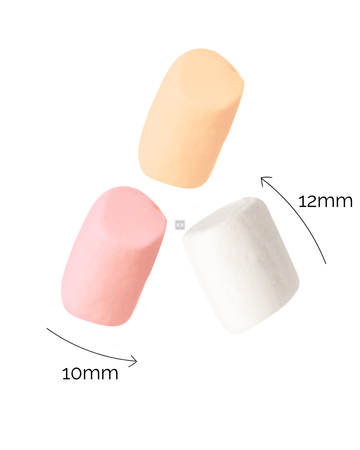 Mini pianki trzy kolorowe marshmallows biało- różowo- żółte 1kg