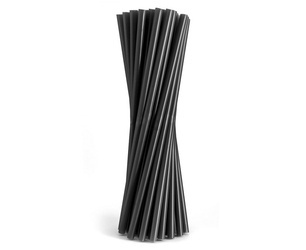 Rurki słomki do napojów wielokrotnego użytku czarne 7,5x190mm/200szt