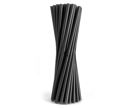 Rurki słomki do napojów wielokrotnego użytku czarne 7,5x190mm/200szt