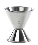 Jigger miarka barmańska srebrna polerowana 20/40ml szeroka