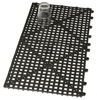 Mata barmańska ociekowa do łączenia czarna 31,5x31,5
