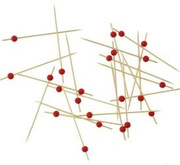 Szpilki- wykałaczki kulki kolorowe 12cm x 50szt.